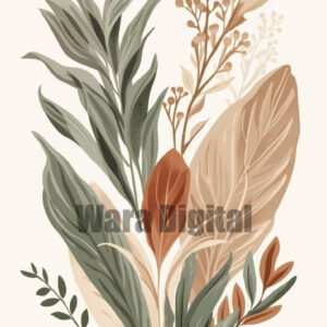 Neutral Botanical Leaves Wall Art