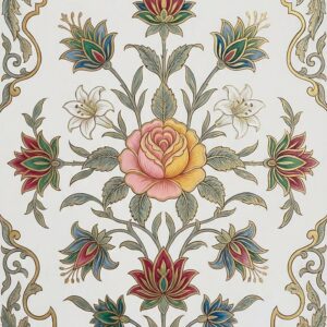 mughal-floral-rose-art-printable